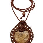 Leopar Taşı Makrome Kolye